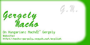 gergely macho business card